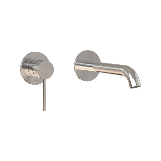 Linea Wall Mounted Basin / Bath Mixer - Brushed Nickel
